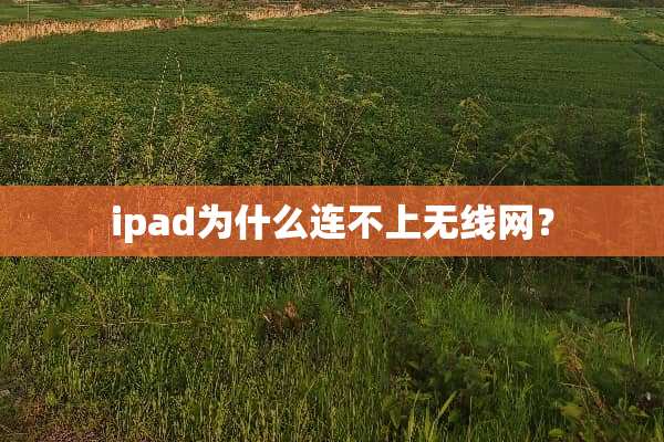 ipad为什么连不上无线网？