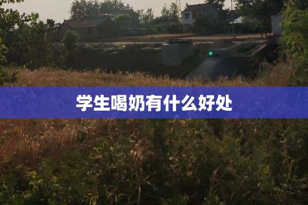 学生喝奶有什么好处