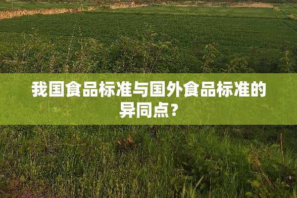 我国食品标准与国外食品标准的异同点？