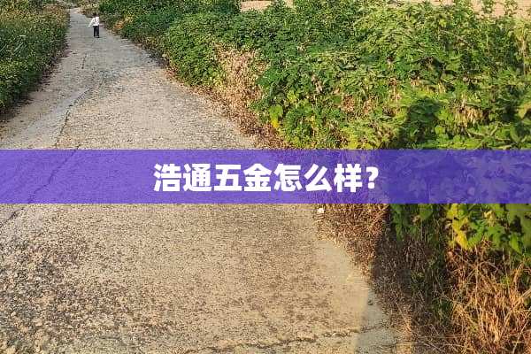 浩通五金怎么样？