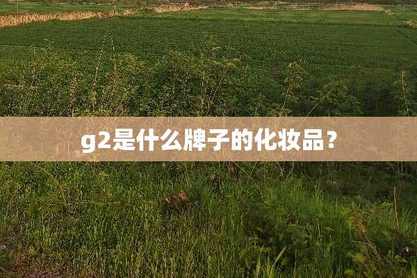 g2是什么牌子的化妆品？