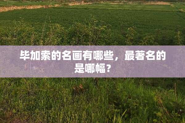 毕加索的名画有哪些，最著名的是哪幅？