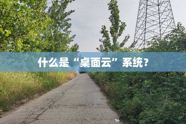 什么是“桌面云”系统？