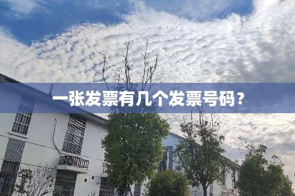 一张**有几个**号码？