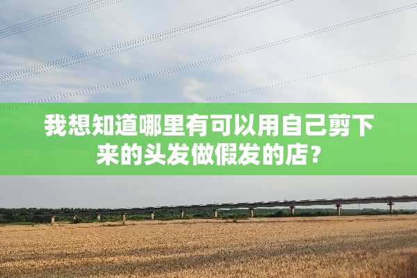 我想知道哪里有可以用自己剪下来的头发做假发的店？