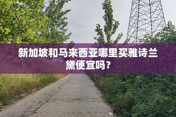 新加坡和马来西亚哪里买雅诗兰黛便宜吗？