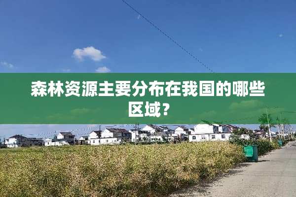 森林资源主要分布在我国的哪些区域？