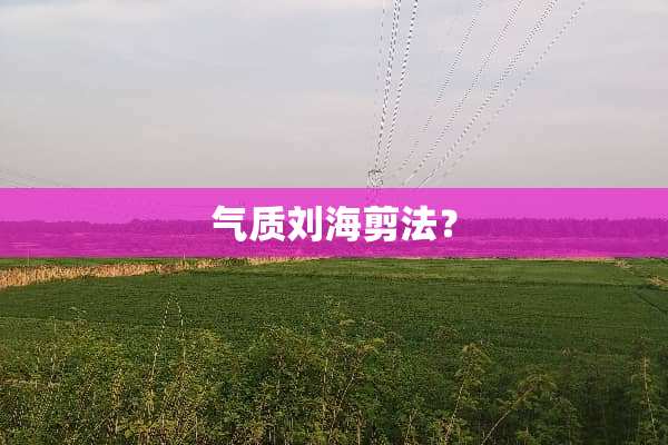 气质刘海剪法？