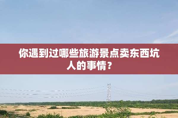你遇到过哪些旅游景点卖东西坑人的事情？