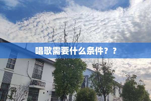 唱歌需要什么条件？？