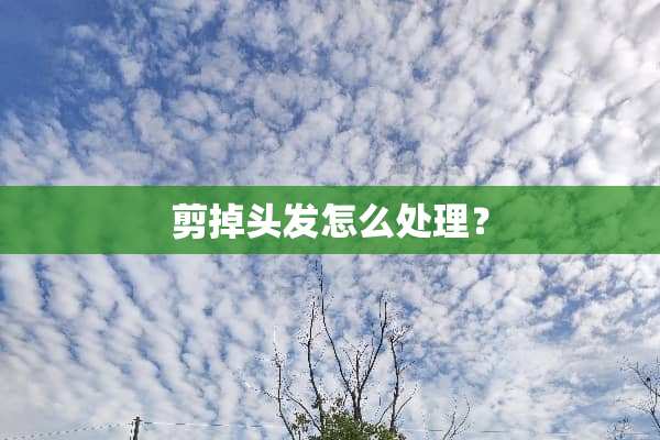 剪掉头发怎么处理？