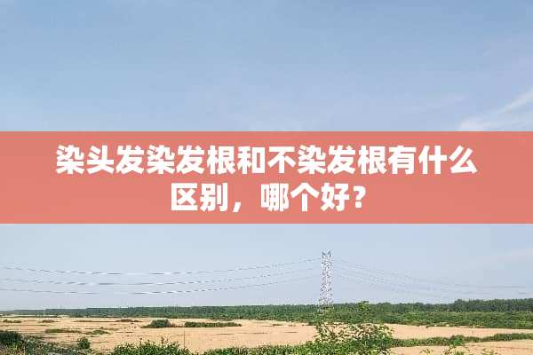 染头发染发根和不染发根有什么区别，哪个好？