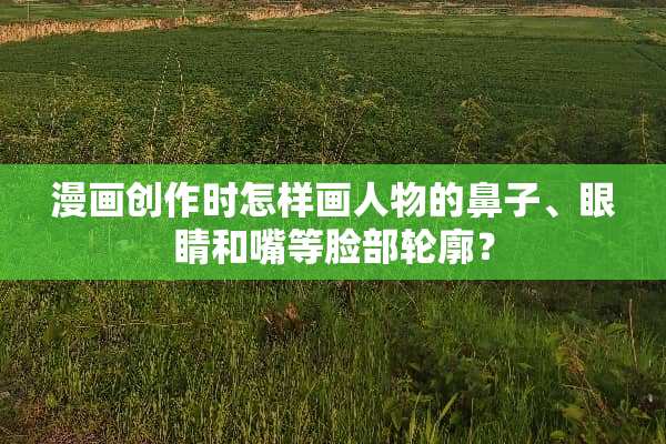 漫画创作时怎样画人物的鼻子、眼睛和嘴等脸部轮廓？