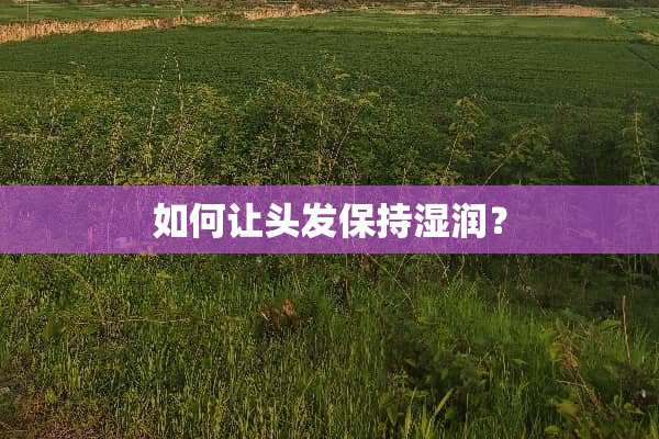 如何让头发保持湿润？