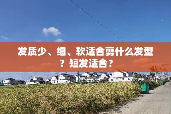 发质少、细、软适合剪什么发型？短发适合？