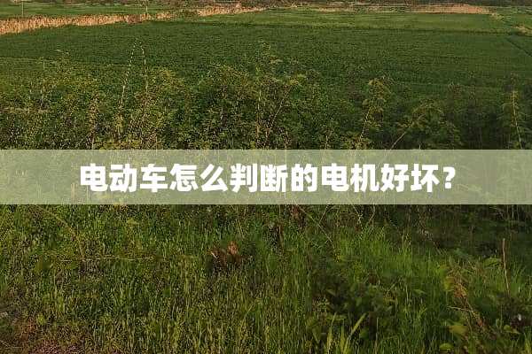 电动车怎么判断的电机好坏？