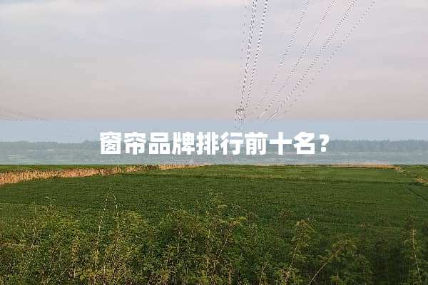 窗帘品牌排行前十名？