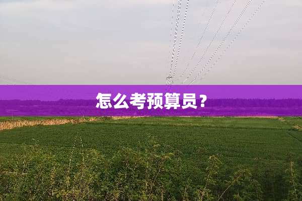 怎么考预算员？