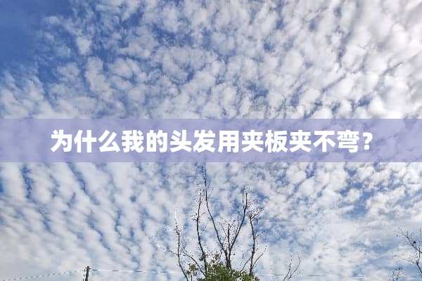 为什么我的头发用夹板夹不弯？