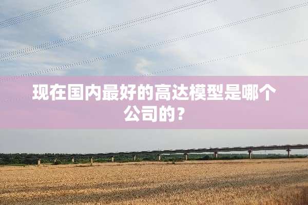 现在国内最好的高达模型是哪个公司的？