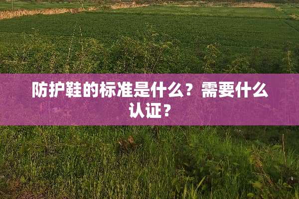 防护鞋的标准是什么？需要什么认证？