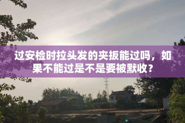 过安检时拉头发的夹扳能过吗，如果不能过是不是要被默收？