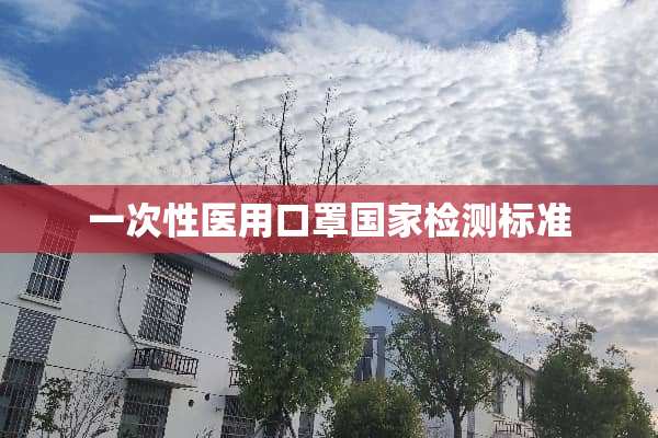 一次性医用口罩国家检测标准
