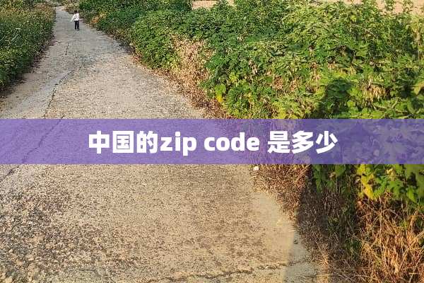 中国的zip code 是多少