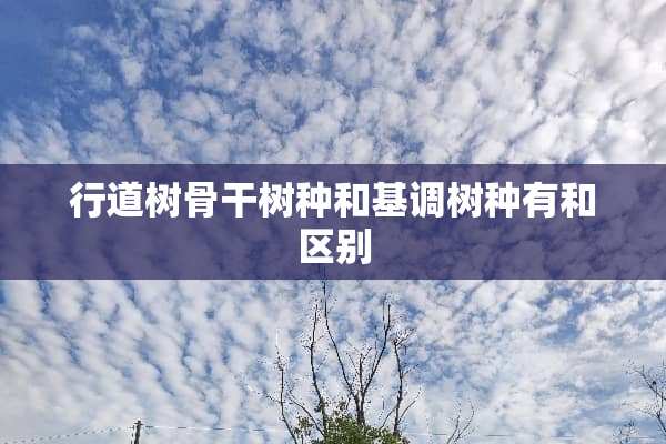 行道树骨干树种和基调树种有和区别