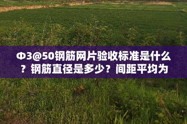 Φ3@50钢筋网片验收标准是什么？钢筋直径是多少？间距平均为多少？