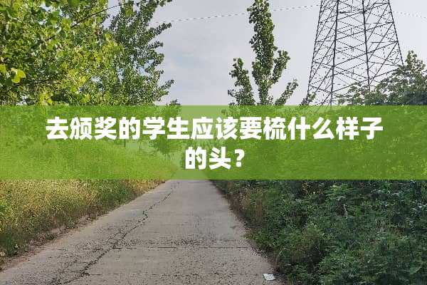 去颁奖的学生应该要梳什么样子的头？