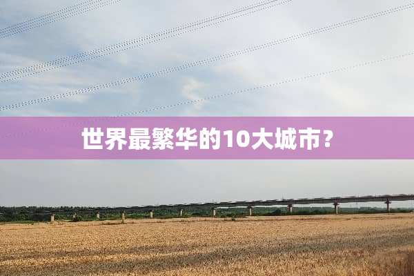 世界最繁华的10大城市？