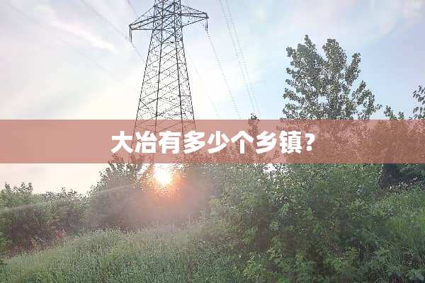 大冶有多少个乡镇？