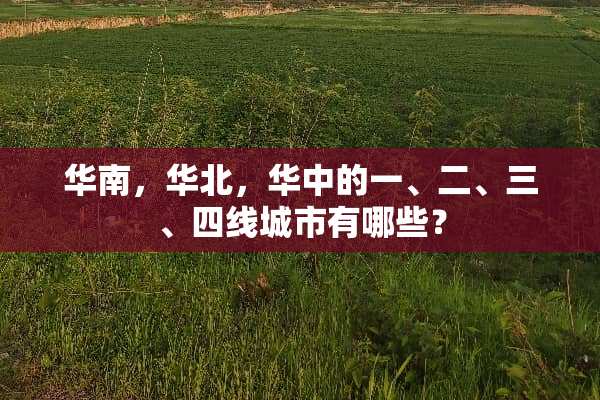 华南，华北，华中的一、二、三、四线城市有哪些？