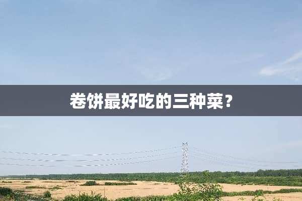 卷饼最好吃的三种菜？