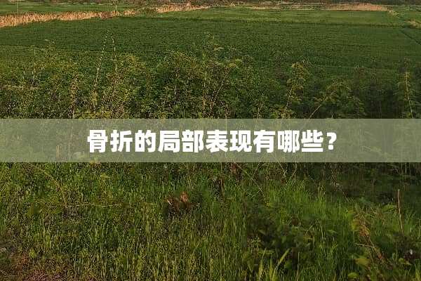 骨折的局部表现有哪些？
