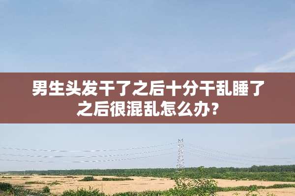 男生头发干了之后十分干乱睡了之后很混乱怎么办？