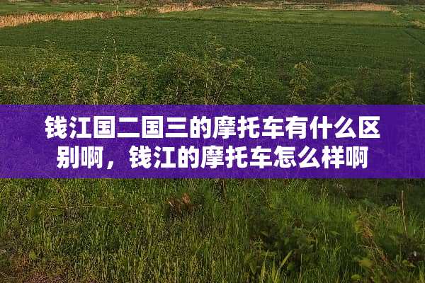 钱江国二国三的摩托车有什么区别啊，钱江的摩托车怎么样啊