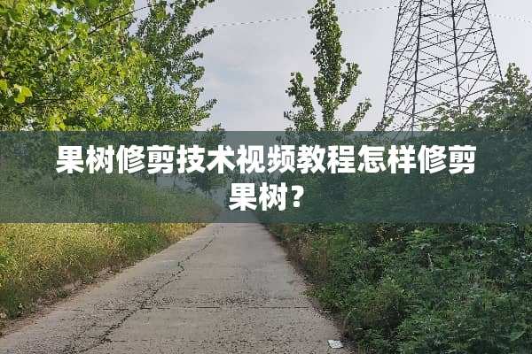 果树修剪技术视频教程怎样修剪果树？