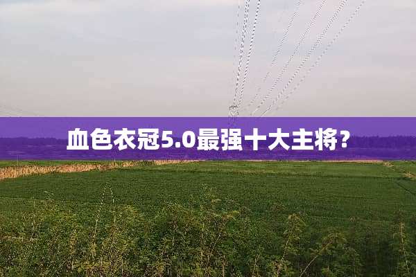血色衣冠5.0最强十大主将？