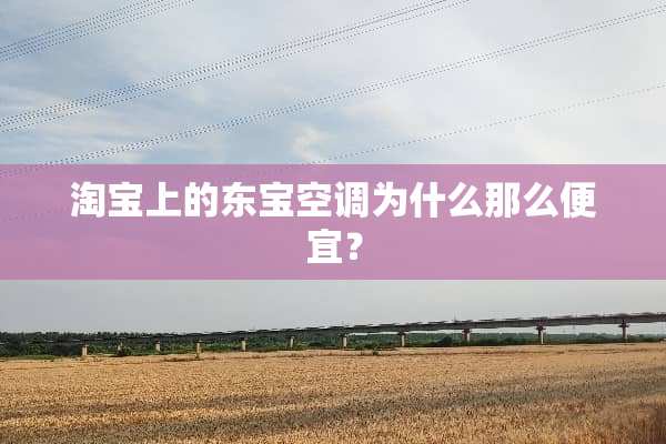 淘宝上的东宝空调为什么那么便宜？
