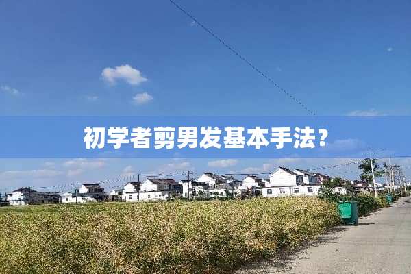 初学者剪男发基本手法？