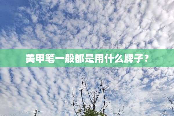 美甲笔一般都是用什么牌子？