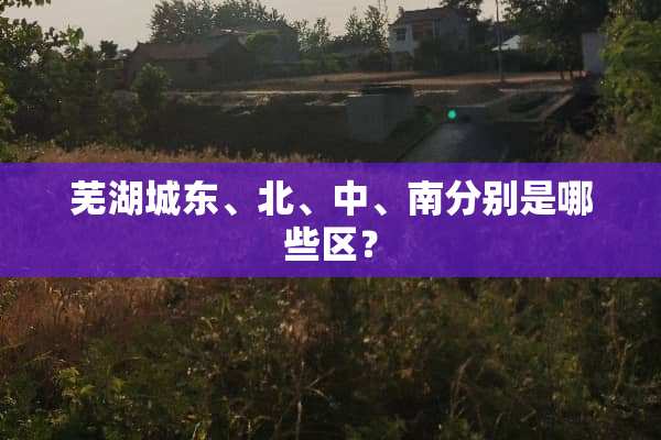芜湖城东、北、中、南分别是哪些区？