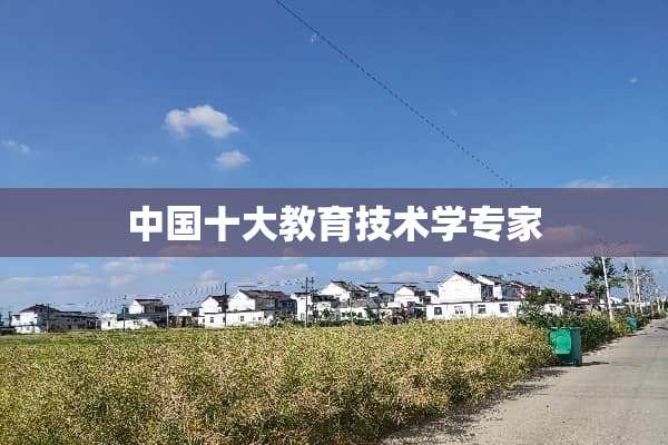 中国十大教育技术学专家