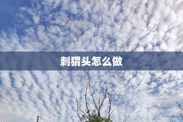 刺猬头怎么做