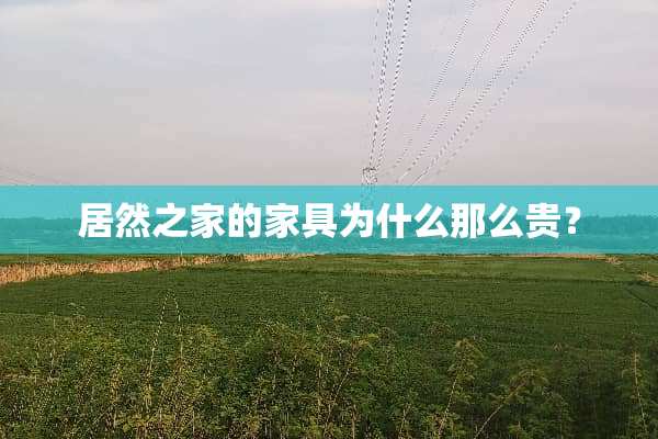 居然之家的家具为什么那么贵？