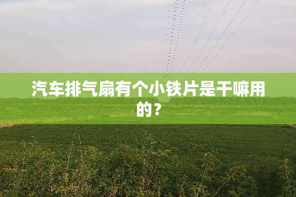 汽车排气扇有个小铁片是干嘛用的？