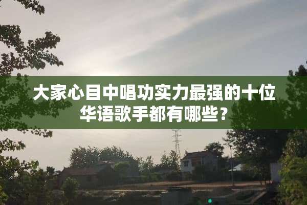 大家心目中唱功实力最强的十位华语歌手都有哪些？