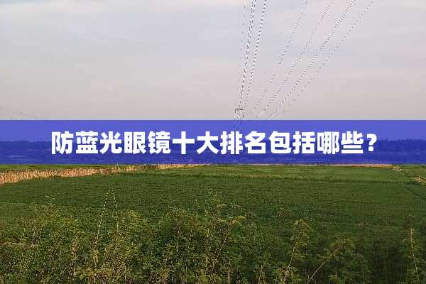 防蓝光眼镜十大排名包括哪些？